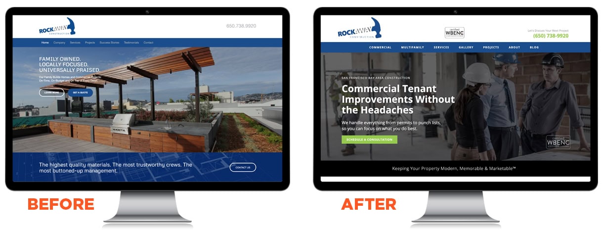 Rebranding Rockaway Construction - Commercial tenant improvements in San Francisco, California
