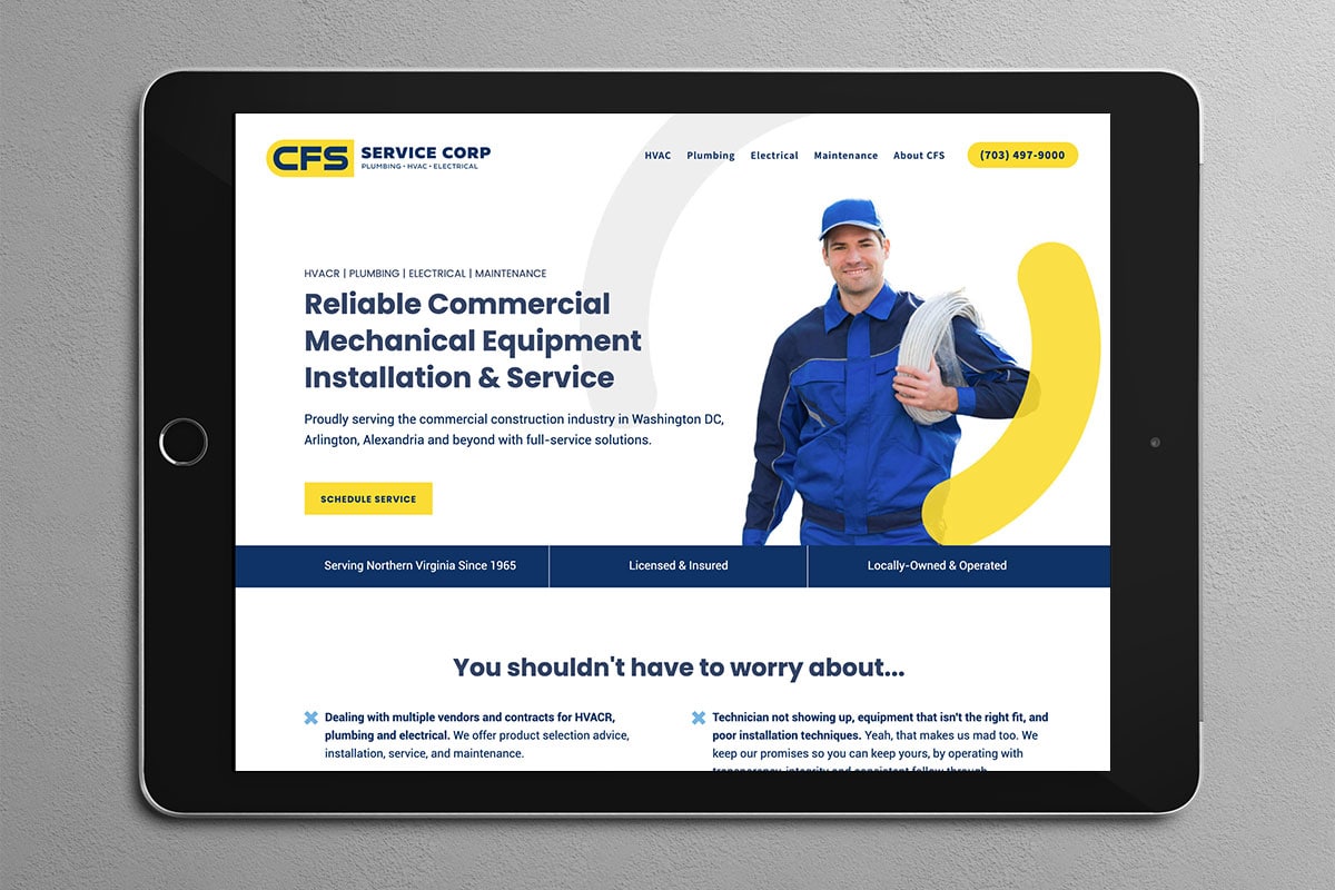 CFS Commercial Services website design and development