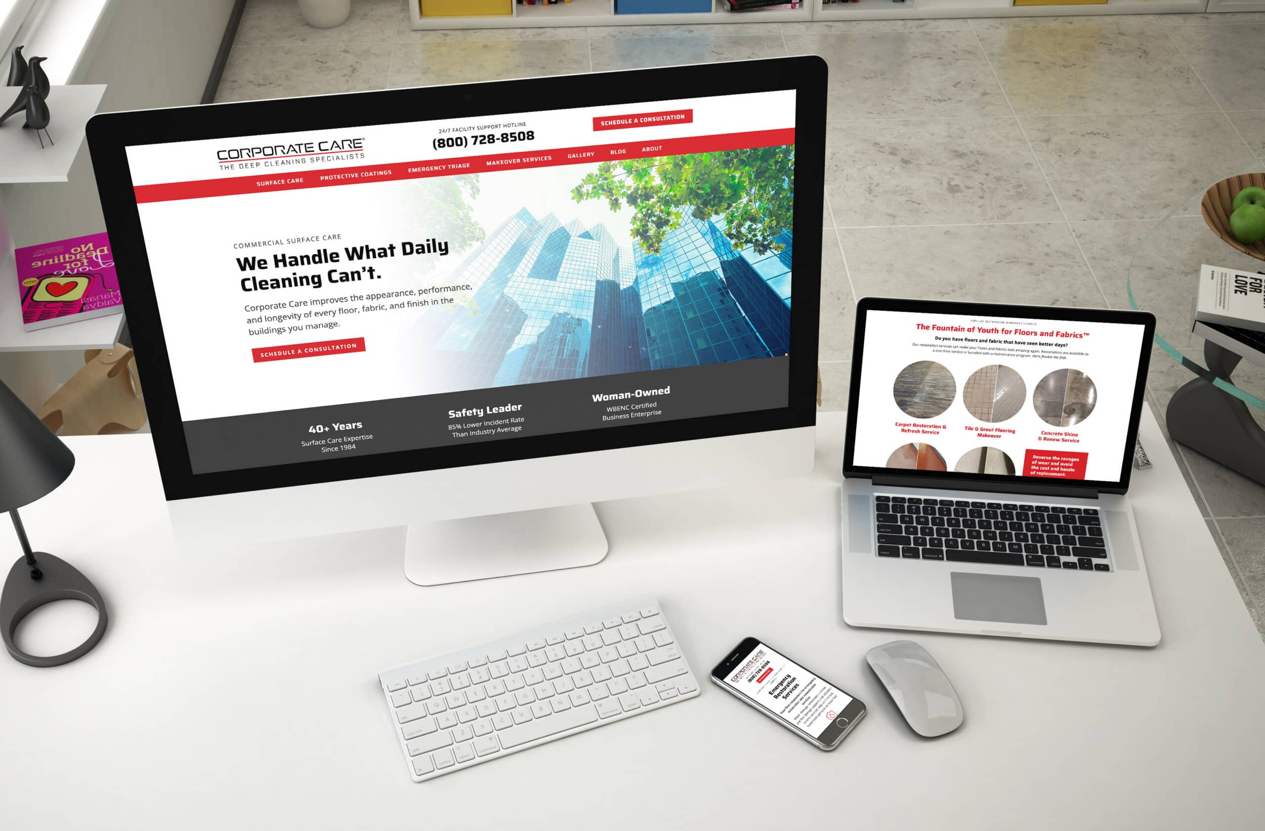 Rebranding Corporate Care to bring clarity, consistency and credibility online and off.