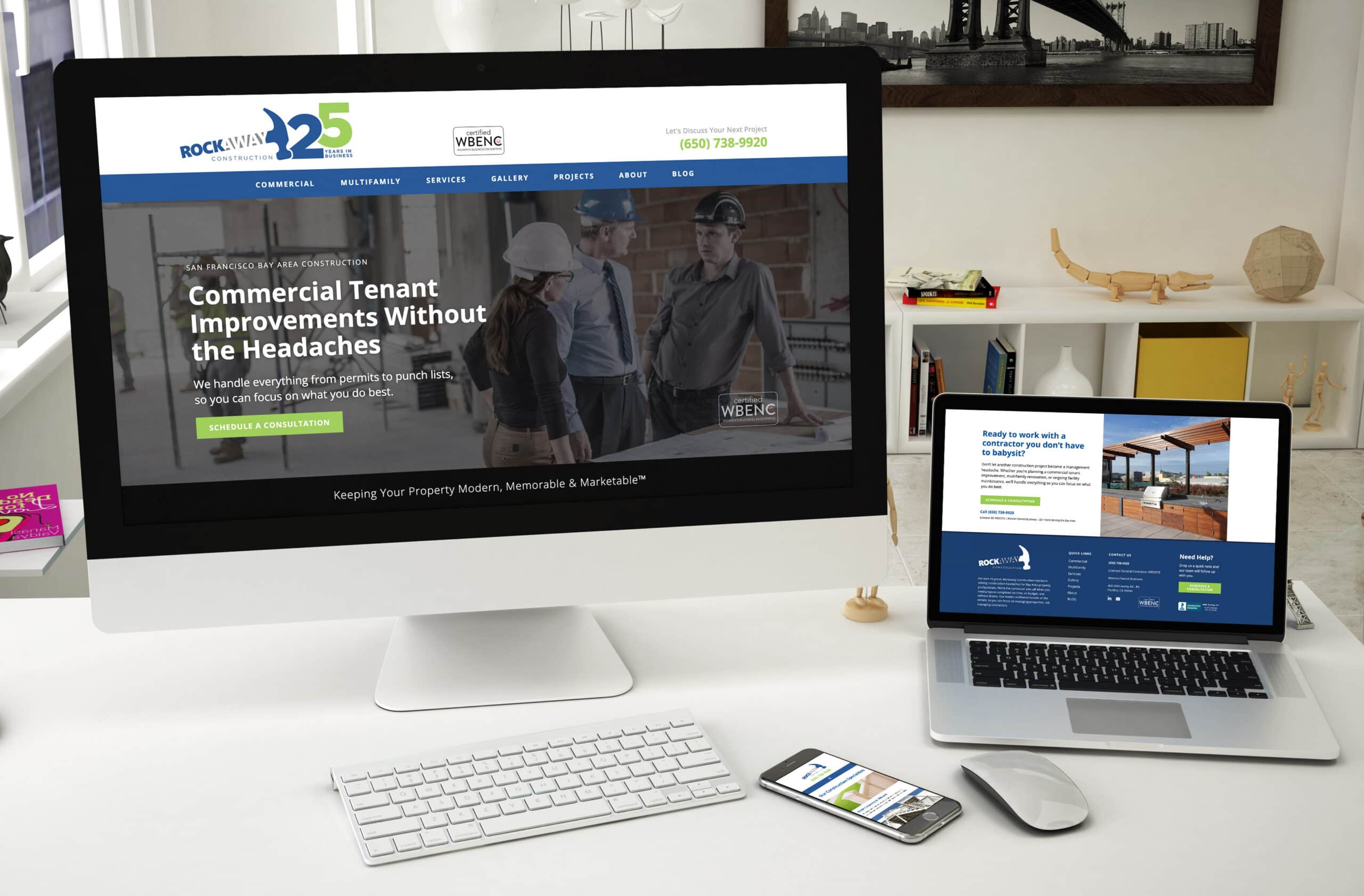 Rockaway Construction rebrand and remessaging after a pivot and ownership change