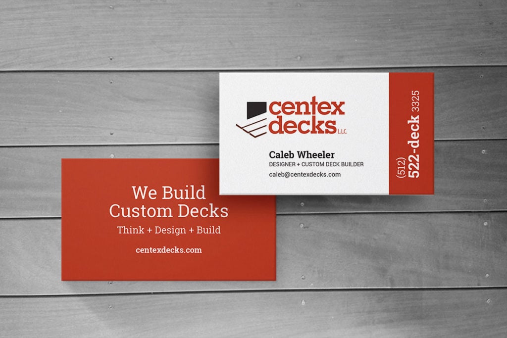 Centex Decks logo and businesscard design