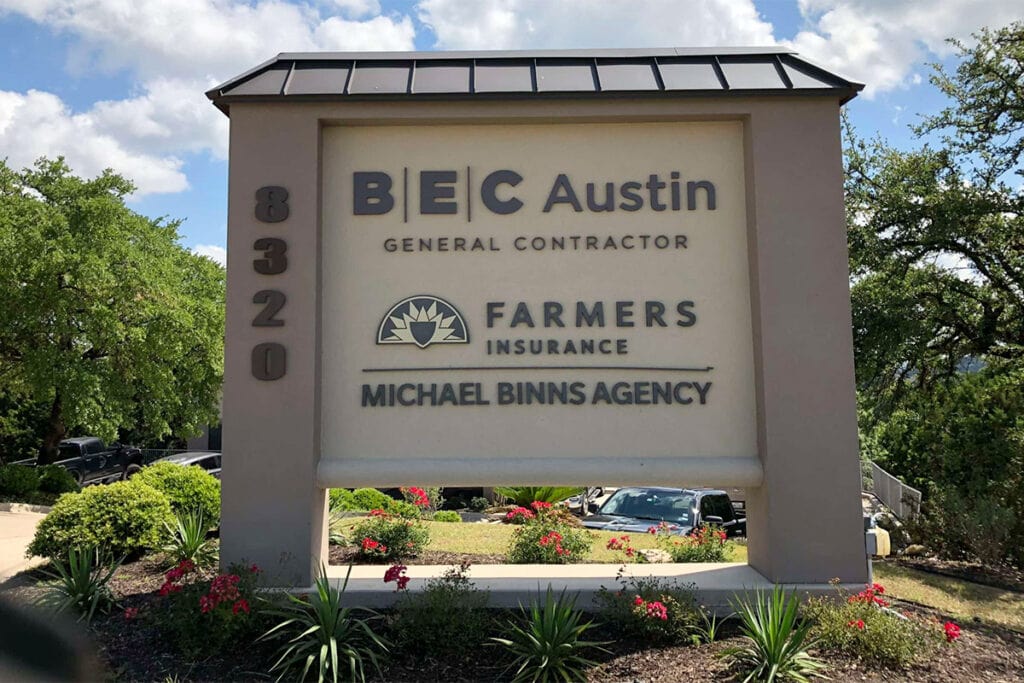 BEC Austin General Contractor Building Signage