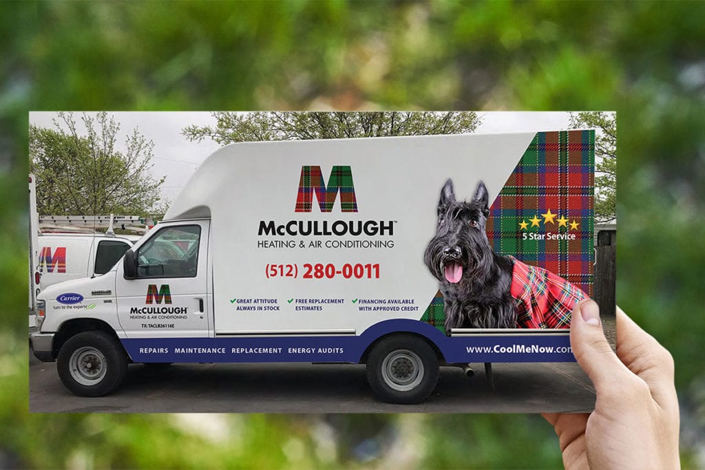 McCullough Heating & Air Box Truck Wrap Design